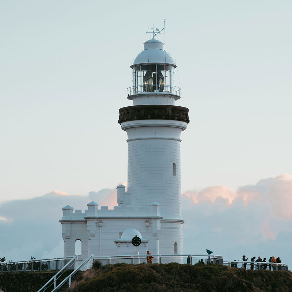 El famoso faro y el Cape Byron Walking Track